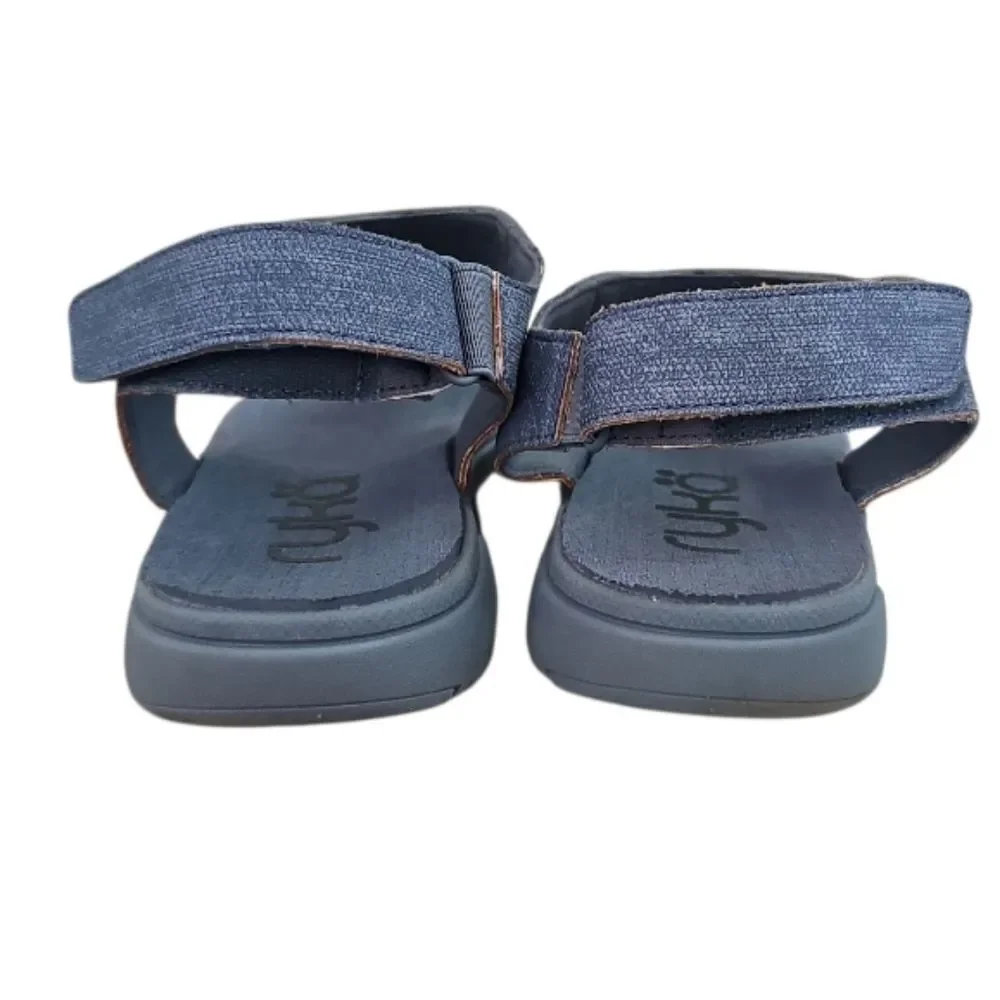 Ryka Margo Next Thong Sandals Women’s 9.5 Blue Comfort Walking Travel Vacation